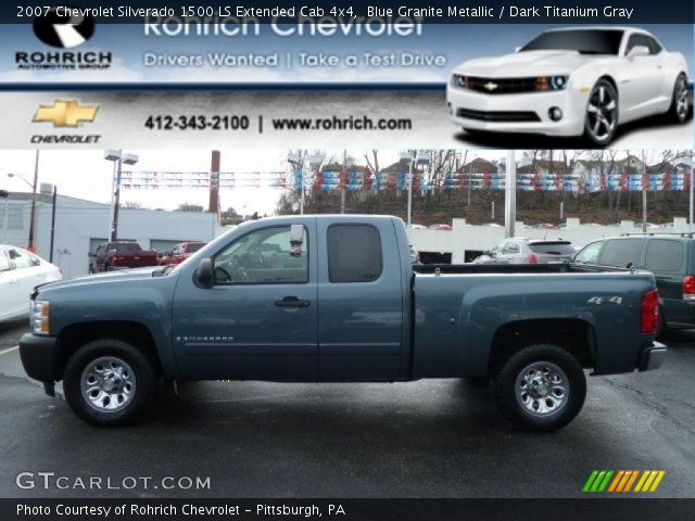 2007 Chevrolet Silverado 1500 LS Extended Cab 4x4 in Blue Granite Metallic