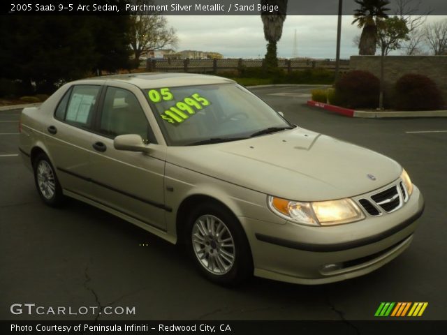 2005 Saab 9-5 Arc Sedan in Parchment Silver Metallic