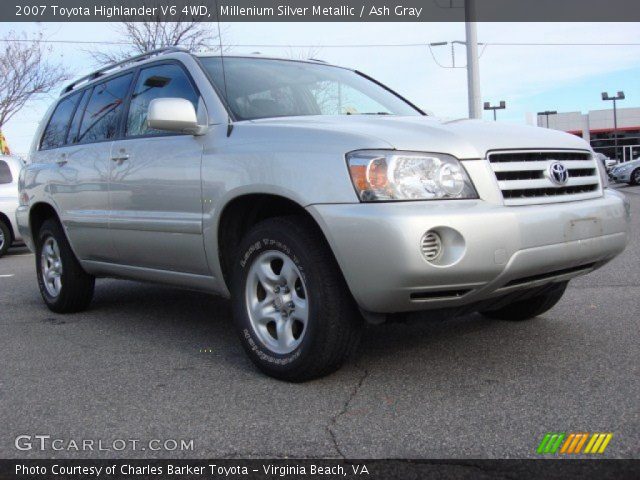 2007 Toyota Highlander V6 4WD in Millenium Silver Metallic