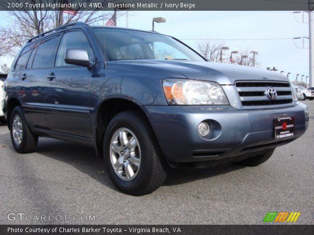 2006 Toyota Highlander V6 4WD in Bluestone Metallic