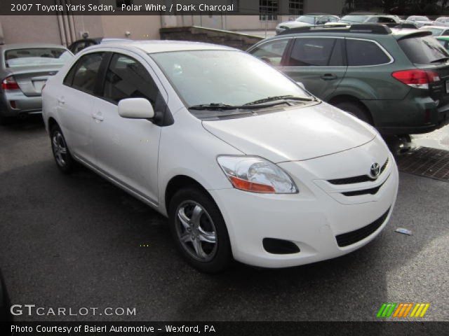 2007 Toyota Yaris Sedan in Polar White