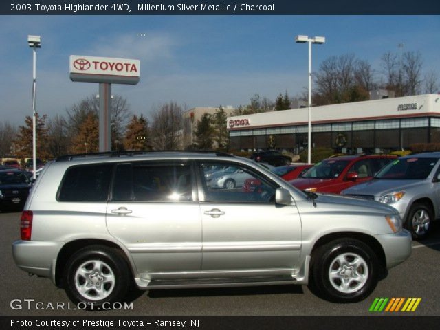 2003 Toyota Highlander 4WD in Millenium Silver Metallic