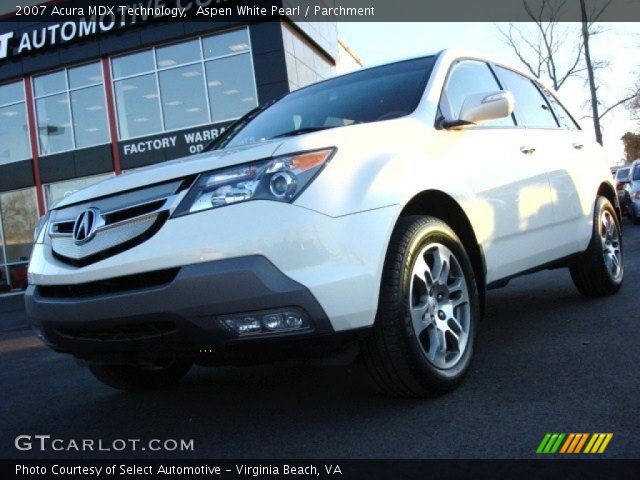 2007 Acura MDX Technology in Aspen White Pearl