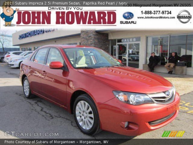 2010 Subaru Impreza 2.5i Premium Sedan in Paprika Red Pearl