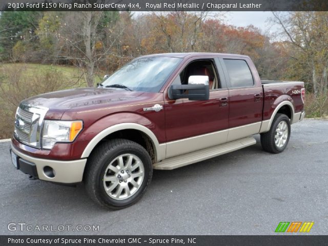 2010 Ford F150 King Ranch SuperCrew 4x4 in Royal Red Metallic