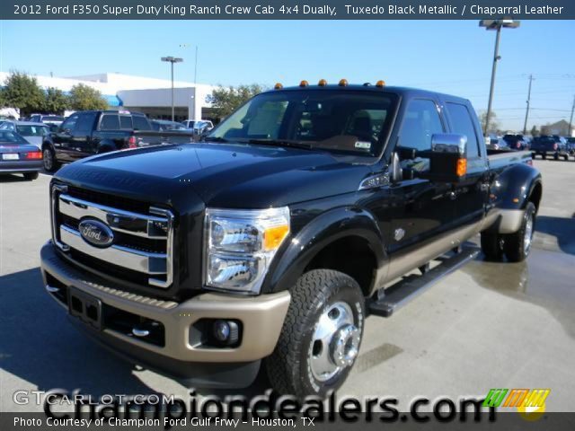 2012 Ford F350 Super Duty King Ranch Crew Cab 4x4 Dually in Tuxedo Black Metallic