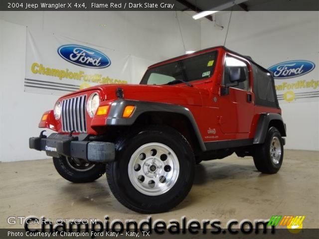 2004 Jeep Wrangler X 4x4 in Flame Red