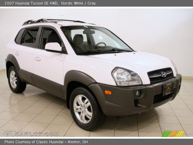 2007 Hyundai Tucson SE 4WD in Nordic White