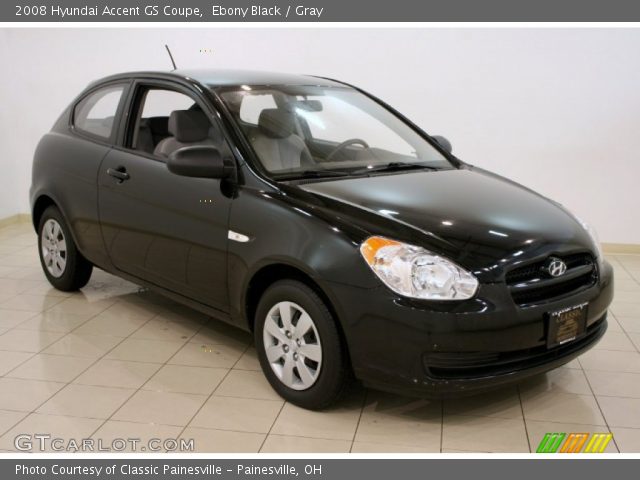 2008 Hyundai Accent GS Coupe in Ebony Black