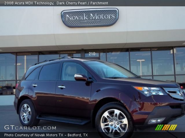 2008 Acura MDX Technology in Dark Cherry Pearl