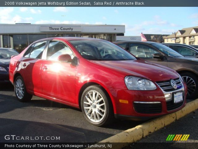 2008 Volkswagen Jetta Wolfsburg Edition Sedan in Salsa Red