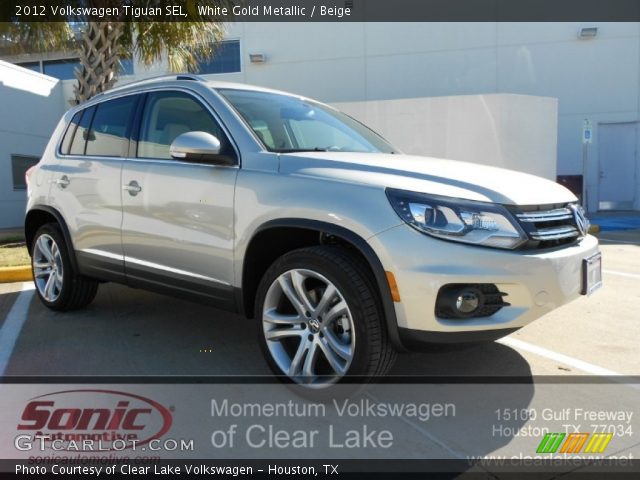 2012 Volkswagen Tiguan SEL in White Gold Metallic
