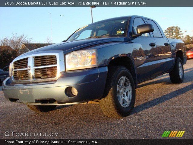 2006 Dodge Dakota SLT Quad Cab 4x4 in Atlantic Blue Pearl