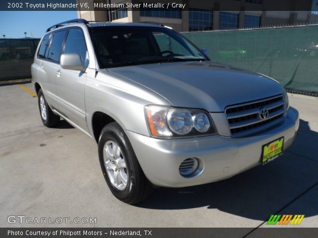 2002 Toyota Highlander V6 in Millennium Silver Metallic