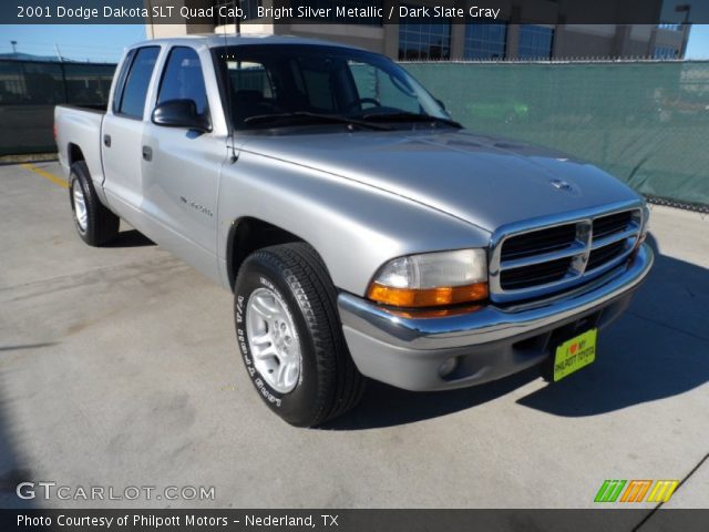 2001 Dodge Dakota SLT Quad Cab in Bright Silver Metallic
