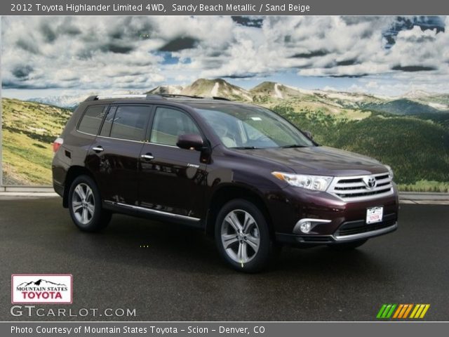 2012 Toyota Highlander Limited 4WD in Sandy Beach Metallic