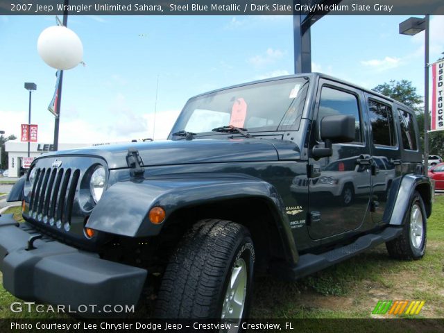 2007 Jeep Wrangler Unlimited Sahara in Steel Blue Metallic