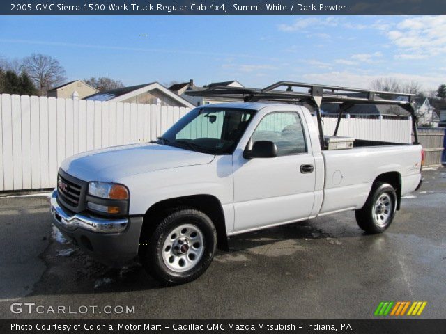 2005 GMC Sierra 1500 Work Truck Regular Cab 4x4 in Summit White