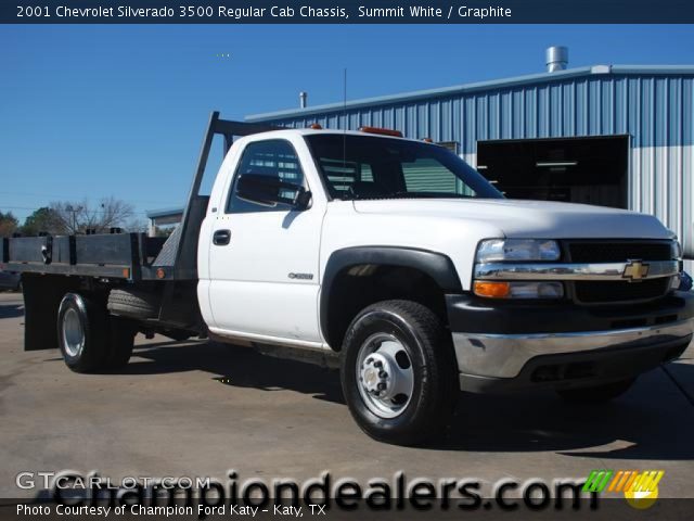 2001 Chevrolet Silverado 3500 Regular Cab Chassis in Summit White
