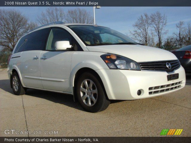2008 Nissan Quest 3.5 SL in Nordic White Pearl