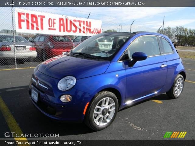 2012 Fiat 500 c cabrio Pop in Azzurro (Blue)