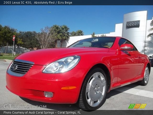 2003 Lexus SC 430 in Absolutely Red