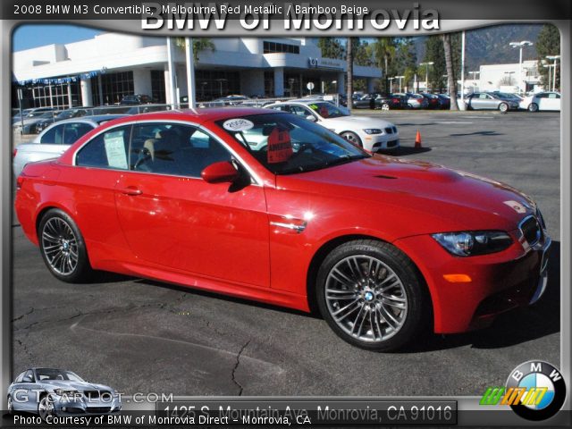 2008 BMW M3 Convertible in Melbourne Red Metallic