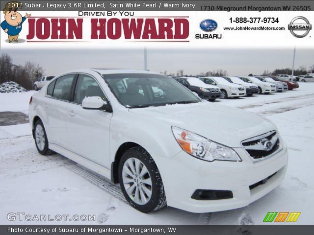 2012 Subaru Legacy 3.6R Limited in Satin White Pearl