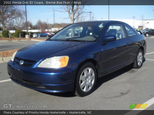 2002 Honda Civic EX Coupe in Eternal Blue Pearl