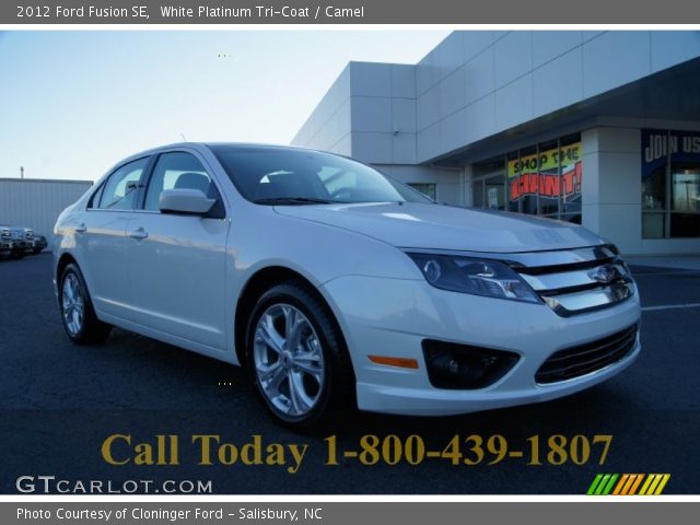 2012 Ford Fusion SE in White Platinum Tri-Coat