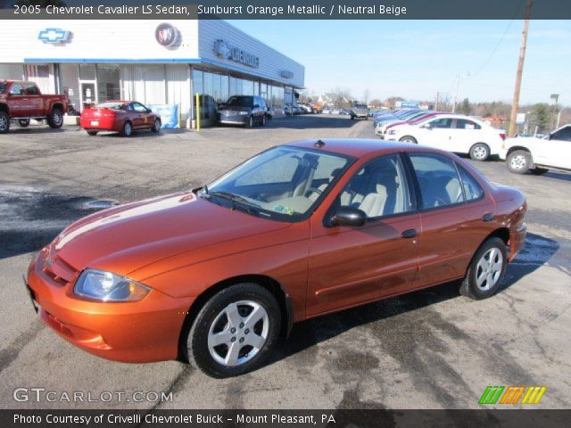2005 Chevrolet Cavalier LS Sedan in Sunburst Orange Metallic