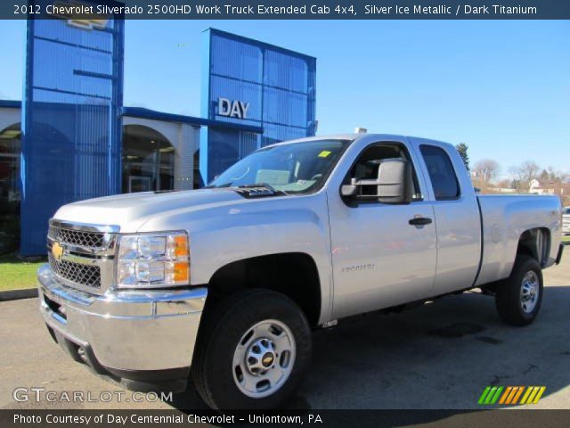 2012 Chevrolet Silverado 2500HD Work Truck Extended Cab 4x4 in Silver Ice Metallic