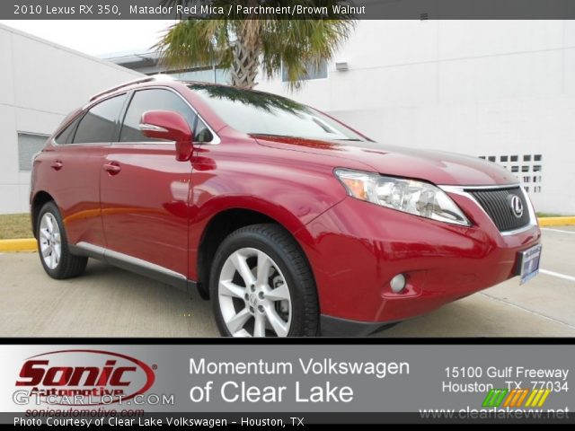 2010 Lexus RX 350 in Matador Red Mica