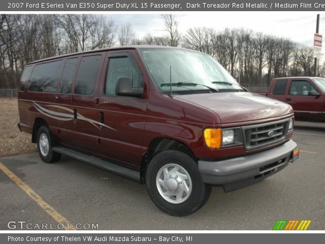 2007 Ford E Series Van E350 Super Duty XL 15 Passenger in Dark Toreador Red Metallic