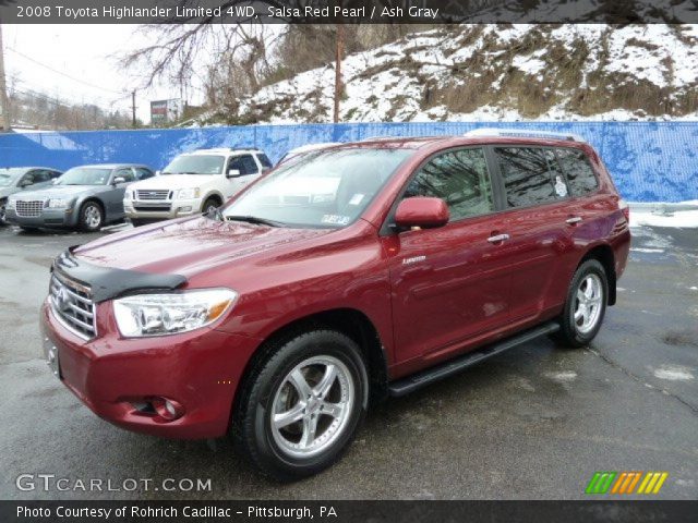 2008 Toyota Highlander Limited 4WD in Salsa Red Pearl