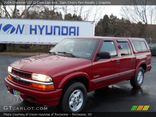 2004 Chevrolet S10 LS Crew Cab 4x4 in Dark Cherry Red Metallic