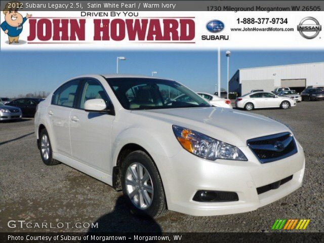 2012 Subaru Legacy 2.5i in Satin White Pearl