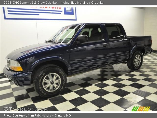 2003 GMC Sonoma SLS Crew Cab 4x4 in Indigo Blue Metallic