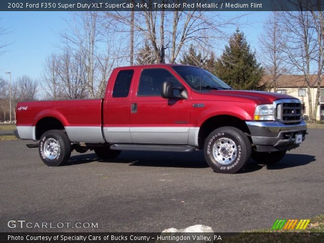 2002 Ford F350 Super Duty XLT SuperCab 4x4 in Toreador Red Metallic