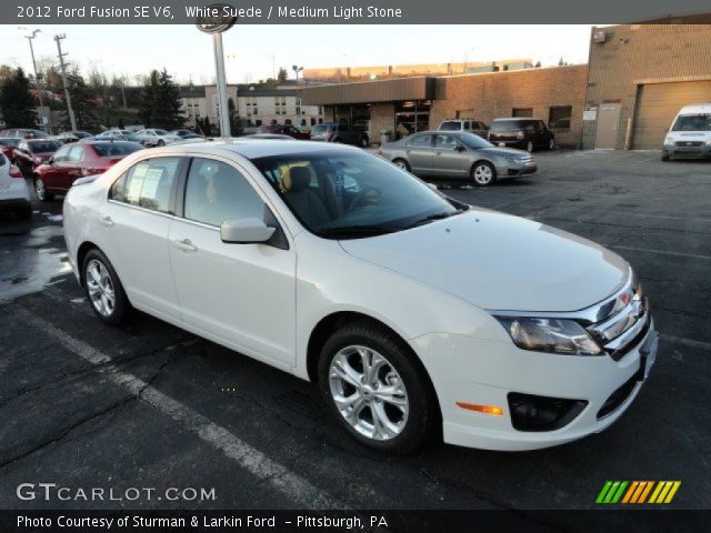 2012 Ford Fusion SE V6 in White Suede