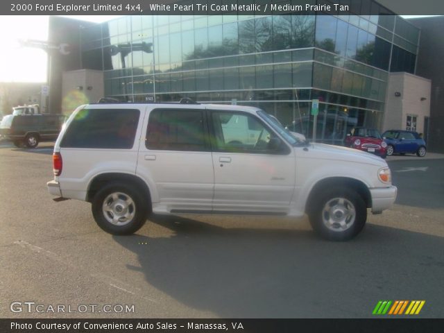 White Pearl Tri Coat Metallic 2000 Ford Explorer Limited