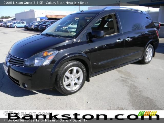 2008 Nissan Quest 3.5 SE in Galaxy Black Metallic