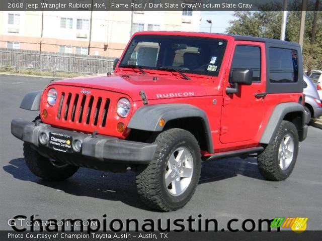 2008 Jeep Wrangler Rubicon 4x4 in Flame Red