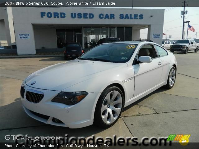 2007 BMW 6 Series 650i Coupe in Alpine White