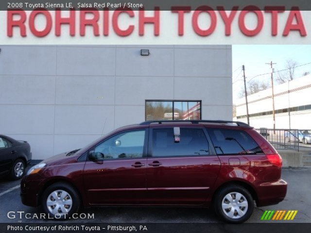 2008 Toyota Sienna LE in Salsa Red Pearl