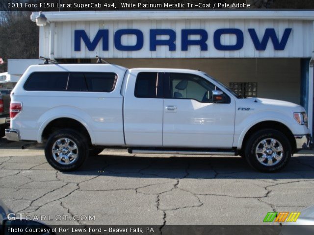 2011 Ford F150 Lariat SuperCab 4x4 in White Platinum Metallic Tri-Coat