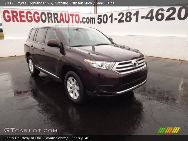 2012 Toyota Highlander V6 in Sizzling Crimson Mica