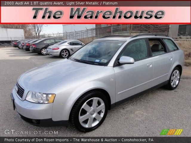 2003 Audi A4 1.8T quattro Avant in Light Silver Metallic