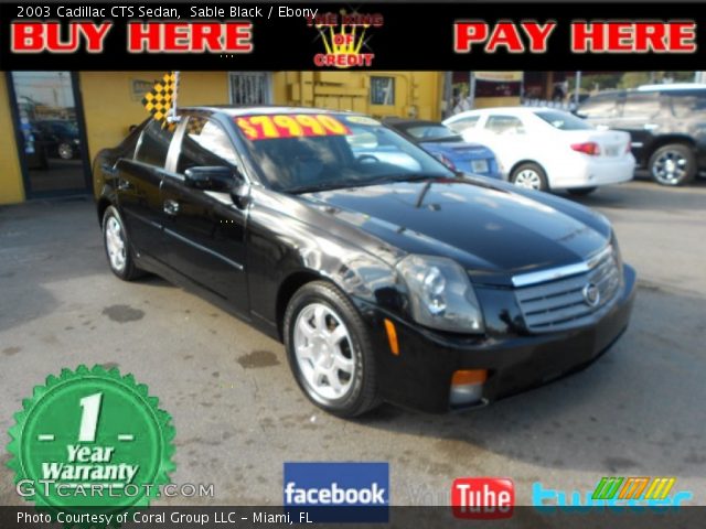 2003 Cadillac CTS Sedan in Sable Black