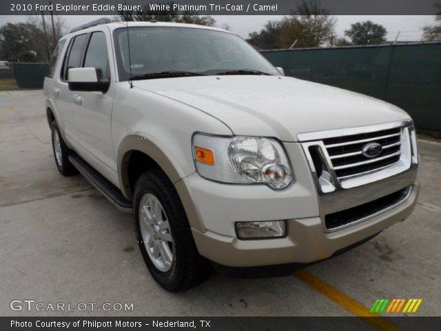 2010 Ford Explorer Eddie Bauer in White Platinum Tri-Coat